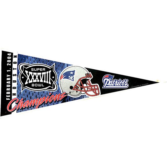 New England Patriots 2004 Super Bowl XXXVIII Champions Pennant - Picture 1 of 6